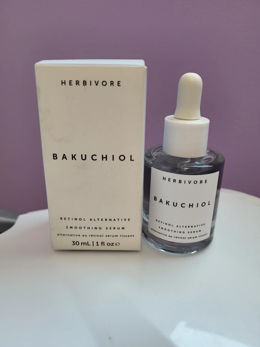 Herbivore Botanicals Bakuchiol Smoothing Serum - White, Purple
